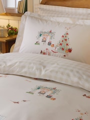 Sophie Allport Misty Green Cosy Christmas 200 Thread Count Duvet Cover and Pillowcase Set - Image 2 of 6