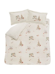 Sophie Allport Misty Green Cosy Christmas 200 Thread Count Duvet Cover and Pillowcase Set - Image 4 of 6