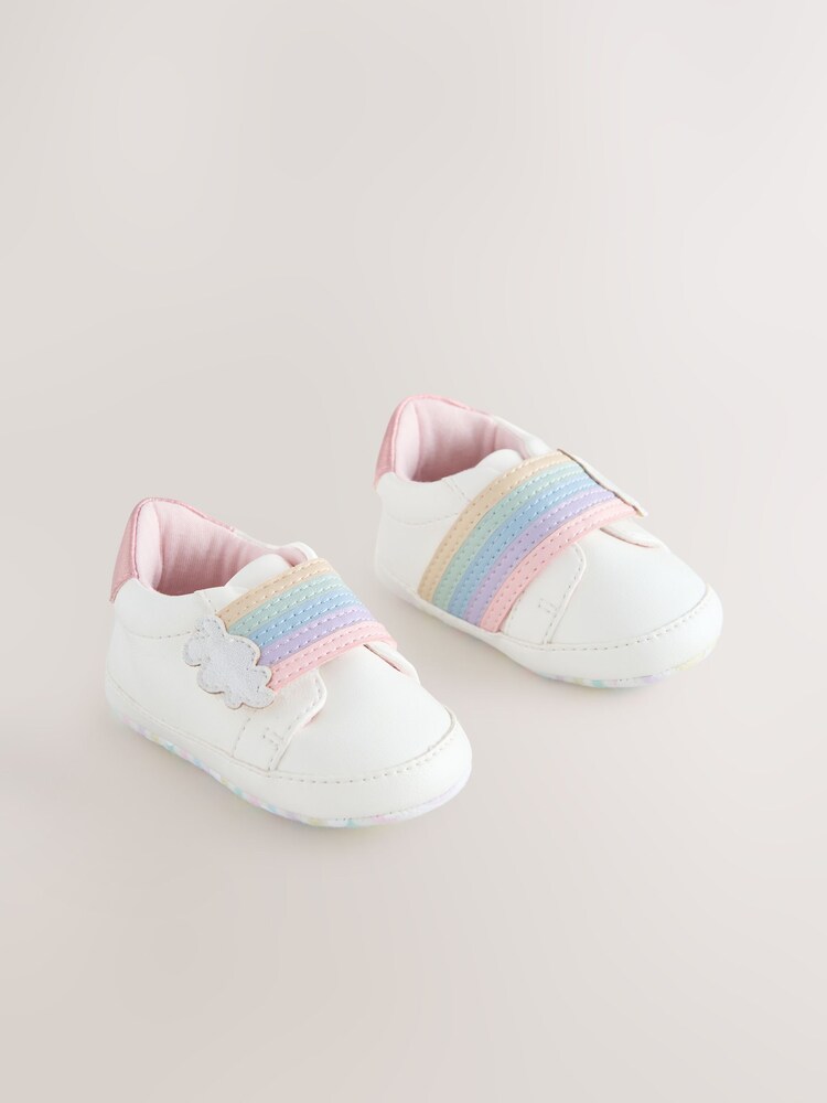 Arco-íris branco - Sapatilhas para bebês Touch Fasten (0-24meses) - Imagem 1 de 5 Arco-íris branco - Sapatilhas para bebês Touch Fasten (0-24meses) - Imagem 1 de 5