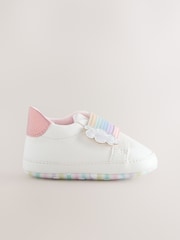 White Rainbow Touch Fasten Baby Trainers (0-24mths) - Image 2 of 5