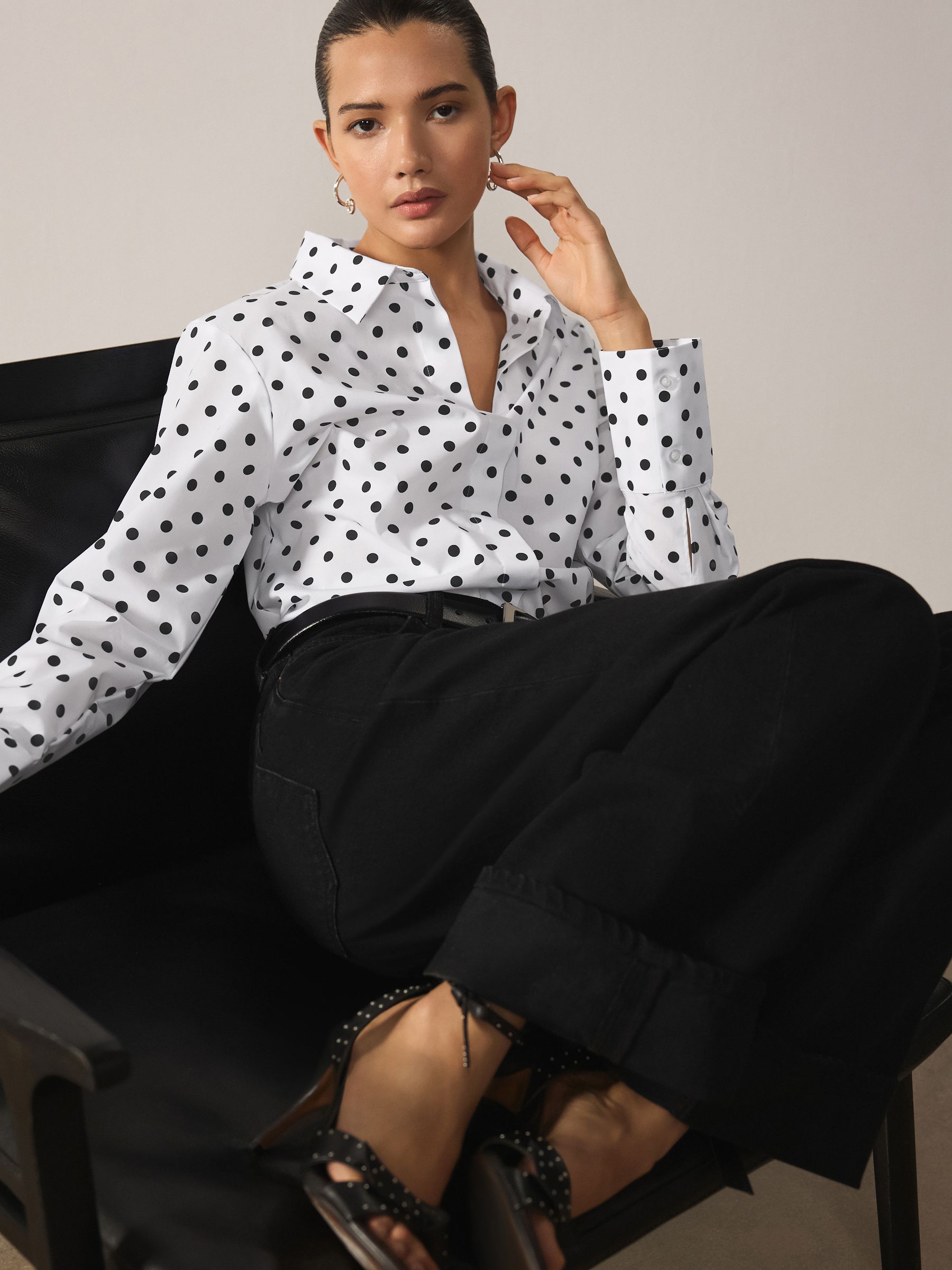 moussy  新作POLKA DOT SHIRT MOUSSY | DOT TULLE シャツ (シャツ・ブラウス ) |SHEL'TTER WEBSTORE