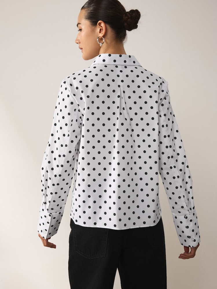 black and white polka dot dress shirt Jarlo's Luca Corset Mini Dress with Tie Shoulder Detail in Black – Jarlo  London main image 1