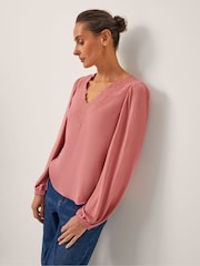 Monsoon Lisa Embroidered Lace Blouse - Imagen 3 de 5