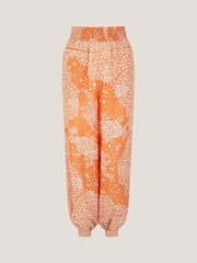 Monsoon Orange Madison Paisley Print Harem Trousers - Image 6 of 6