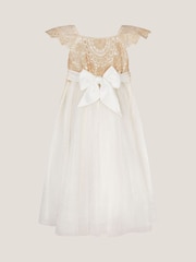 Monsoon Gold Estella Lace Bodice Dress - Image 2 of 3