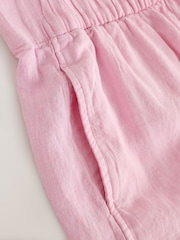 Pink/White Linen Blend Wide Leg Trousers 2 Pack - Image 5 of 5