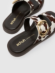 Schuh Teela Leather Buckle Brown Sandals - Image 4 of 4