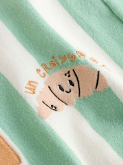 Green/Orange Croissant Character Button Neck Knitted Polo Shirt (3mths-7yrs) - Image 5 of 6