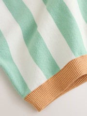 Green/Orange Croissant Character Button Neck Knitted Polo Shirt (3mths-7yrs) - Image 6 of 6