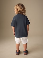 Charcoal Grey Knitted Cornelli Polo Shirt (3mths-7yrs) - Image 3 of 9