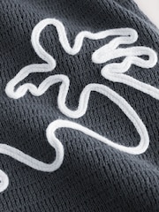 Charcoal Grey Knitted Cornelli Polo Shirt (3mths-7yrs) - Image 9 of 9