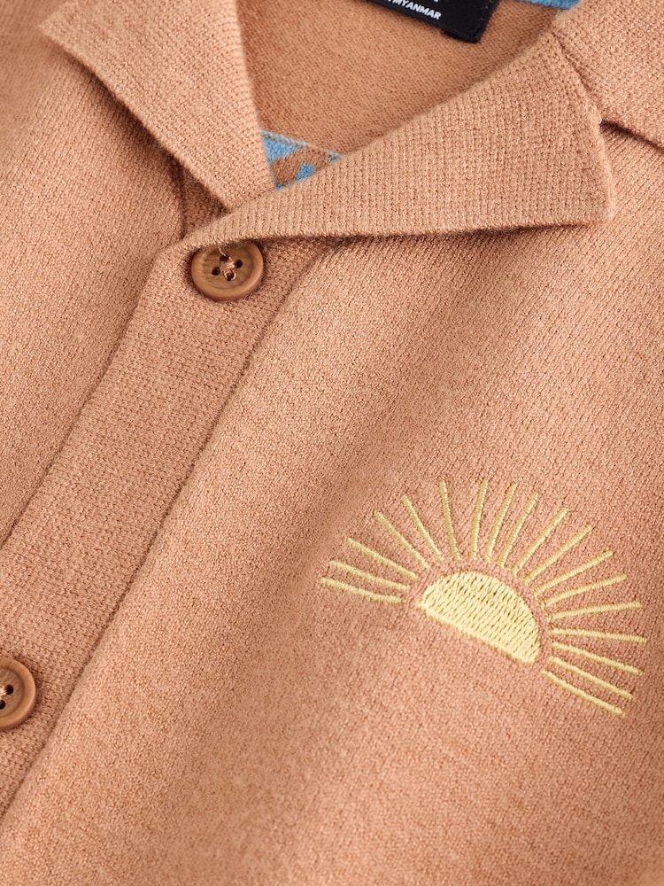 Orange - Gestricktes Polo-Shirt mit Reverskragen (3Monate–7Jahre) - Bild 6 von 6