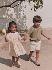 Khaki Green Textured Knitted Polo Shirt (3mths-7yrs) - Image 10 of 14
