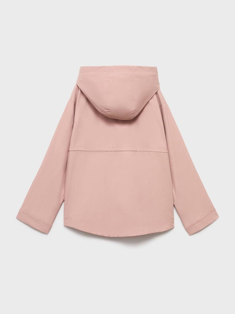 Mango Pink Hooded Rain Jacket - Image 2 of 3