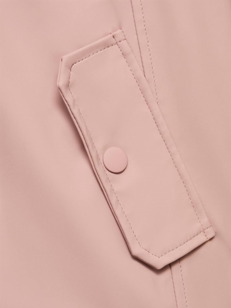 Mango Pink Hooded Rain Jacket - Image 3 of 3