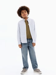 Mango Blue Straight Jeans - Image 1 of 5