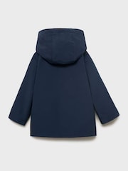 Mango Blue Hooded Cotton Coat - Image 2 of 3
