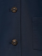 Mango Blue Hooded Cotton Coat - Image 3 of 3