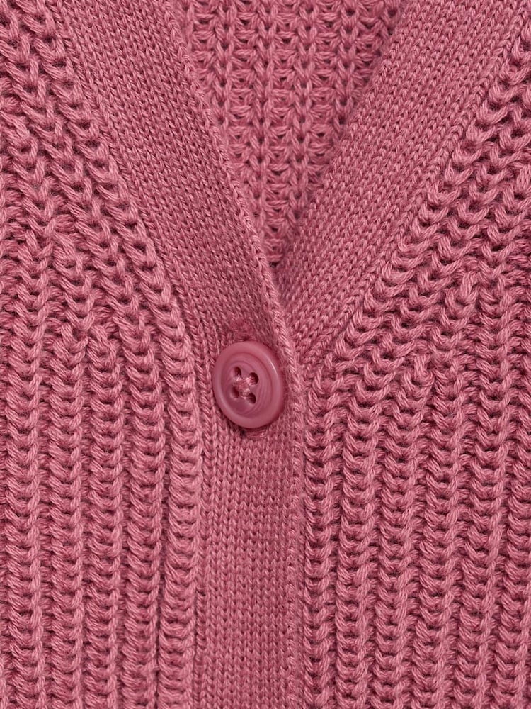 Mango Purple Knitted Button Cardigan - Image 4 of 4
