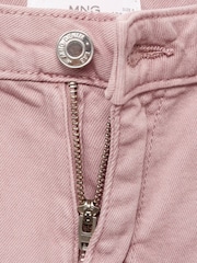 Mango Pink Frayed Wide Leg Jeans - Image 3 of 3