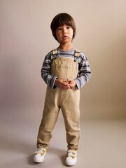 Mango Brown Denim Dungarees - Image 1 of 5