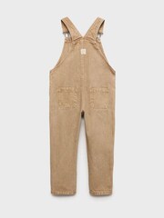 Mango Brown Denim Dungarees - Image 4 of 5