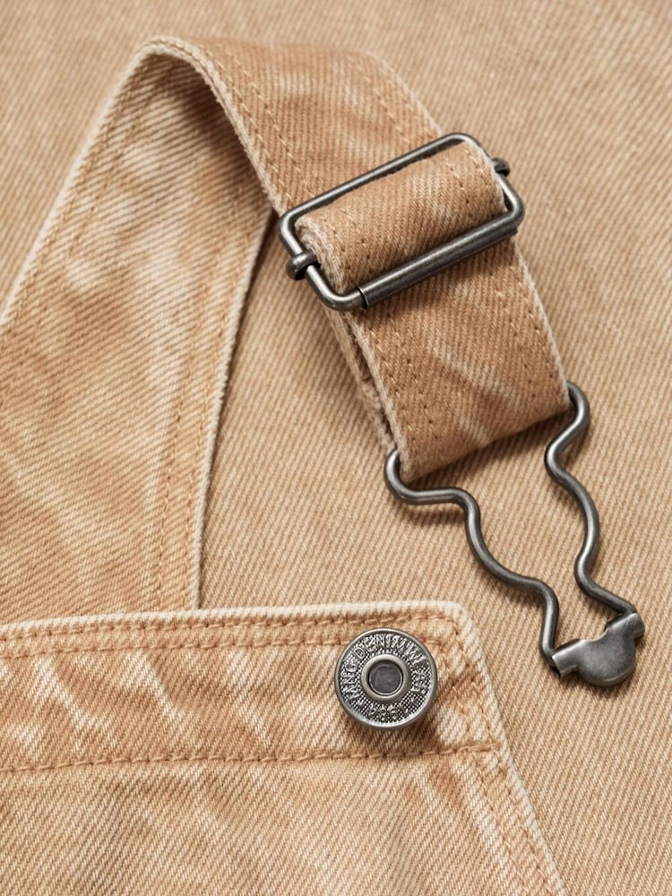 Mango Brown Denim Dungarees - Image 5 of 5