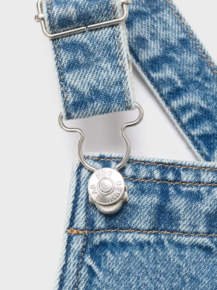 Mango Blue Dungaree Dress Strap - Image 4 of 4