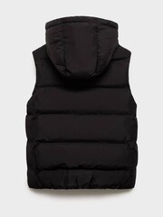 Mango Black Hooded Quilted Gilet - Image 2 of 3