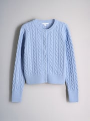 The Set 2 Pack Knitted Cable Cardigan Yellow/Light Blue - Image 2 of 5