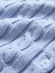 The Set 2 Pack Knitted Cable Cardigan Yellow/Light Blue - Image 5 of 5