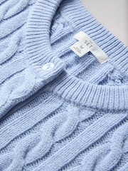 The Set 2 Pack Knitted Cable Cardigan Yellow/Light Blue - Image 6 of 6