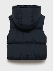 Mango Blue Hooded Quilted Gilet - Image 4 of 5