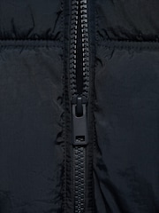 Mango Blue Hooded Quilted Gilet - Image 5 of 5