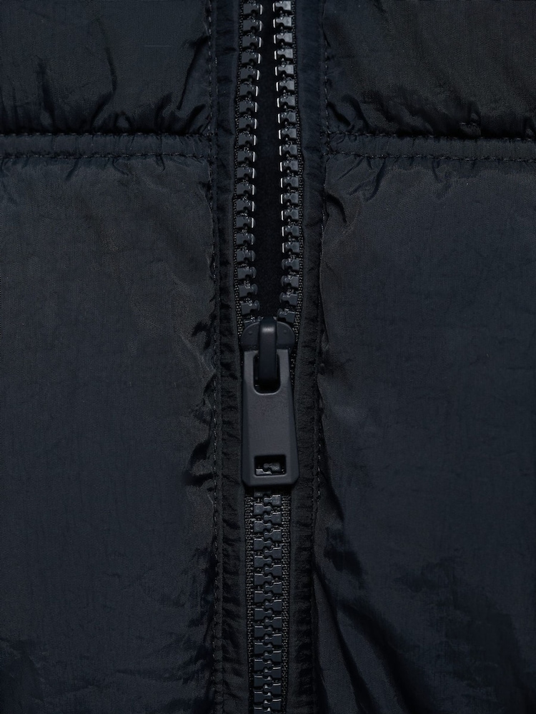 Mango Blue Hooded Quilted Gilet - Image 5 of 5