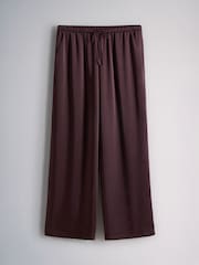 The Set 2 Pack Satin Wide Leg Tie Waist Trousers Plum/Champagne - Image 2 of 5