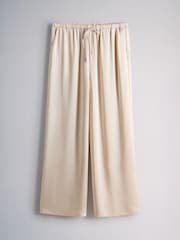 The Set 2 Pack Satin Wide Leg Tie Waist Trousers Plum/Champagne - Image 3 of 5