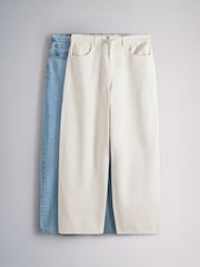 The Set 2 Pack Lightweight Pull-On Jeans Light Blue/Cream - Image 1 of 6