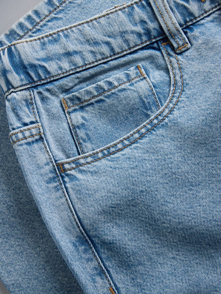 The Set 2 Pack Lightweight Pull-On Jeans Light Blue/Cream - Image 6 of 6