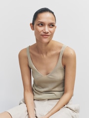 The Set 3 Pack Sheer Knitted V-Neck Vests - Imaginea 5 din 6