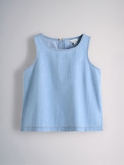 The Set 2 Pack Denim Shell Tops Light Blue/White Stripe - Image 10 of 12