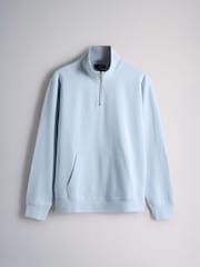 The Set 2 Pack Heavy Cotton Loopback Zip Neck Sweat Tops - 画像 6 / 8