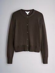 The Set 3 Pack Fine Knit Button Through Cardigans Chocolate Brown/Black/Taupe Brown - Image 2 of 6