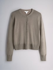 The Set 3 Pack Fine Knit Button Through Cardigans Chocolate Brown/Black/Taupe Brown - Image 3 of 6