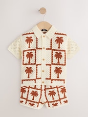 Rust Brown Crochet Palm Tree Set (12mths-7yrs) - Image 1 of 8