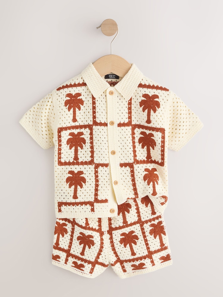 Rust Brown Crochet Palm Tree Set (12mths-7yrs) - Image 2 of 8