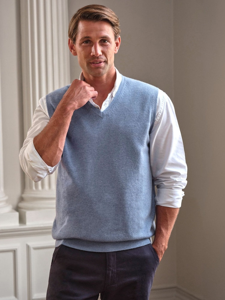 Pure Collection Mens Cashmere Vest - Image 1 of 3