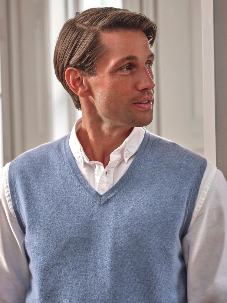 Pure Collection Mens Cashmere Vest - Image 3 of 3 Pure Collection Mens Cashmere Vest - Image 3 of 3