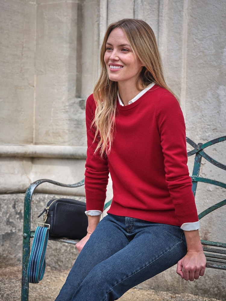 Pure Cashmere Crew Neck Slim Fitting Long Sleeve Jumper - Image 1 of 3 Pure Cashmere Crew Neck Slim Fitting Long Sleeve Jumper - Image 1 of 3