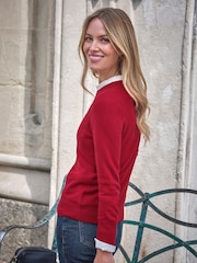 Pure Cashmere Crew Neck Slim Fitting Long Sleeve Jumper - Image 2 of 3